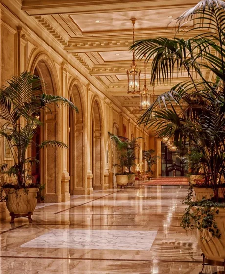 Luxury Escort Grand Hotel - Lobby with Marble and Palms