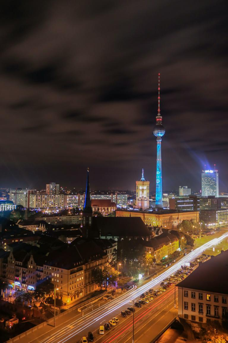 Escort Date Berlin - Night Skyline with TV Tower Escort Date Berlin - Night Skyline with TV Tower