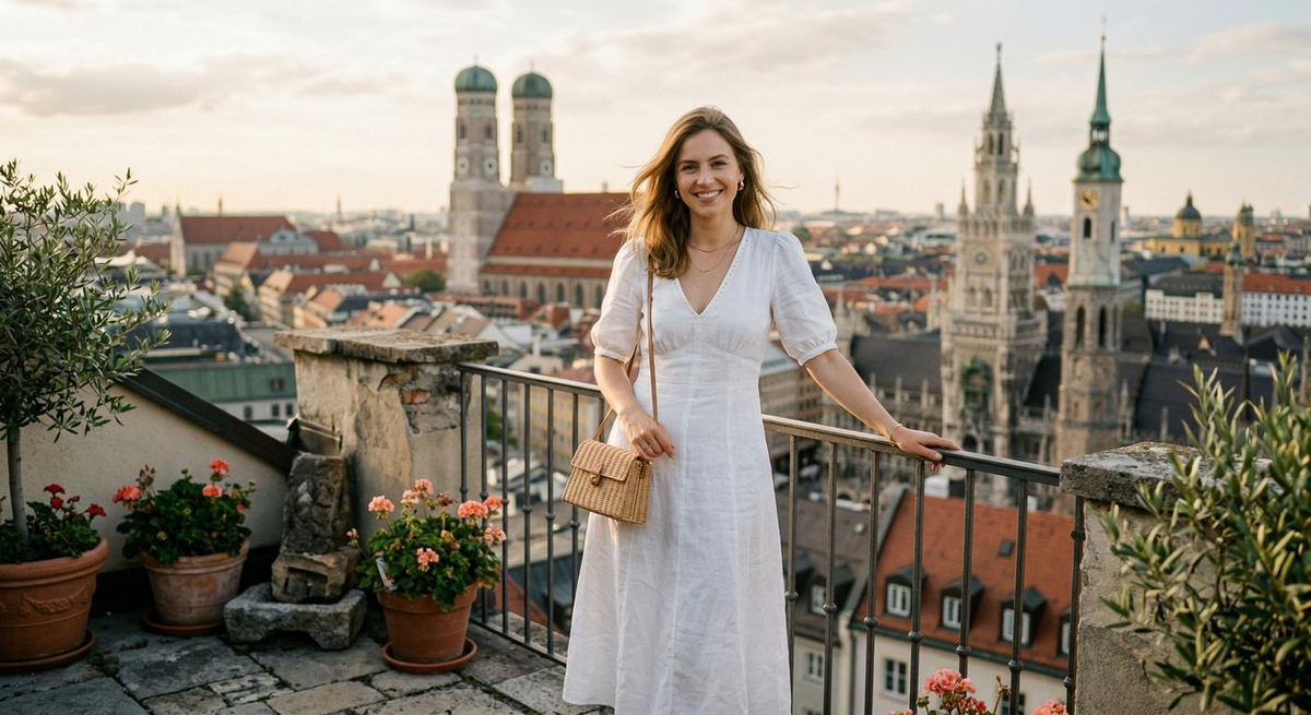 Escort Munich - Rooftop with Frauenkirche and Town Hall View Escort Munich - Rooftop with Frauenkirche and Town Hall View
