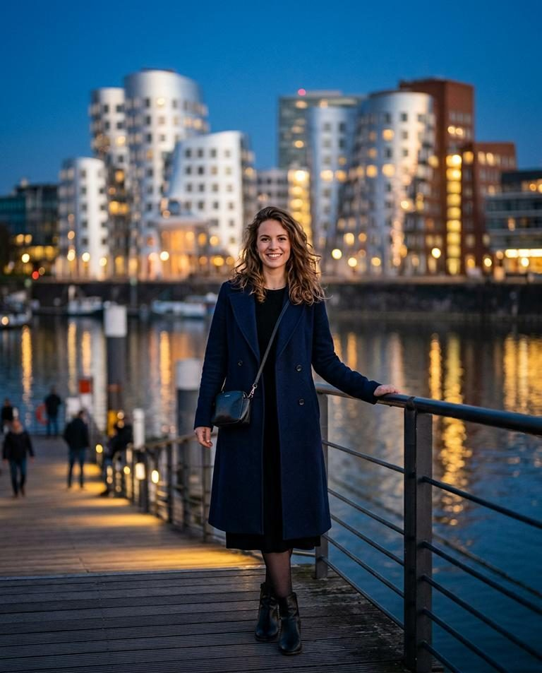 Escort Agentur Düsseldorf - Medienhafen mit Gehry-Bauten bei Nacht Escort Agentur Düsseldorf - Medienhafen mit Gehry-Bauten bei Nacht