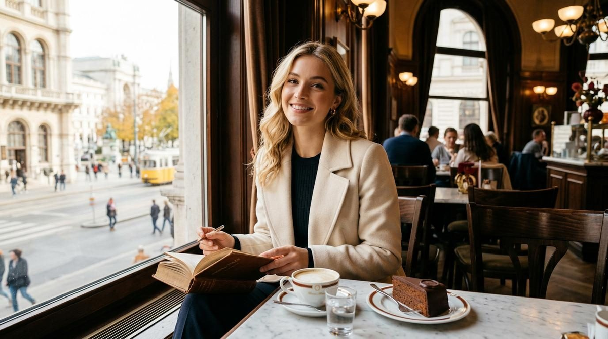 High Class Escort Vienna - Viennese Coffee House with Sachertorte and Book High Class Escort Vienna - Viennese Coffee House with Sachertorte and Book