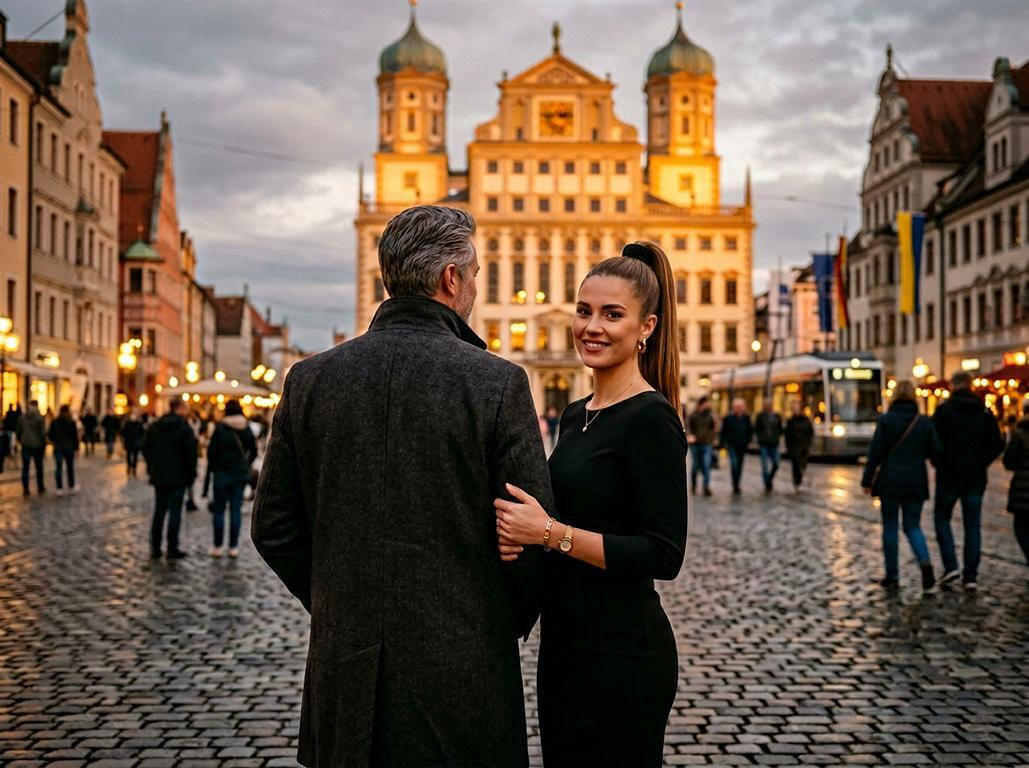 High Class Escort Augsburg - Escort Date am Rathausplatz mit beleuchtetem Rathaus High Class Escort Augsburg - Escort Date am Rathausplatz mit beleuchtetem Rathaus