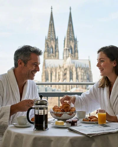 Wellness Date Köln - Frühstück mit Domblick